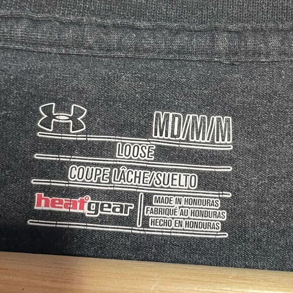 5 for $25🔥Under Armour "Open Season" Grey Short Sleeve T-Shirt Medium - Picture 4 of 7